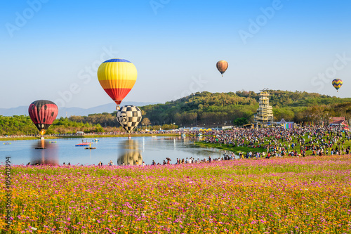 Colorful balloon in summer photo
