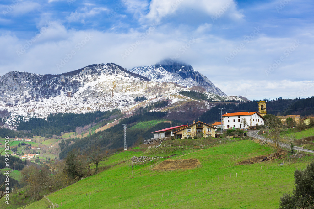 Typical Basque views, Valle de Aramaio, Spain