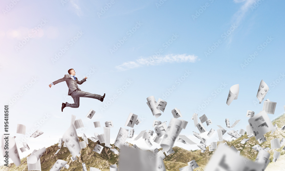 Businessman on the move.