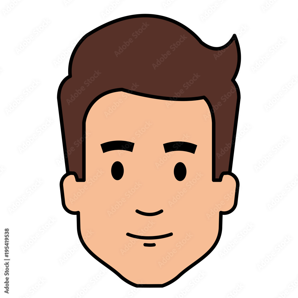 young man head avatar character