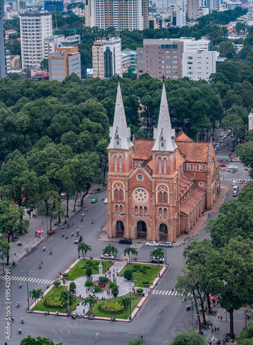 Notre-Dame Cathedral Basilica of Saigon, officially Cathedral Basilica of Our Lady of The Immaculate Conception is a cathedral located in the downtown of Ho Chi Minh City, Vietnam photo