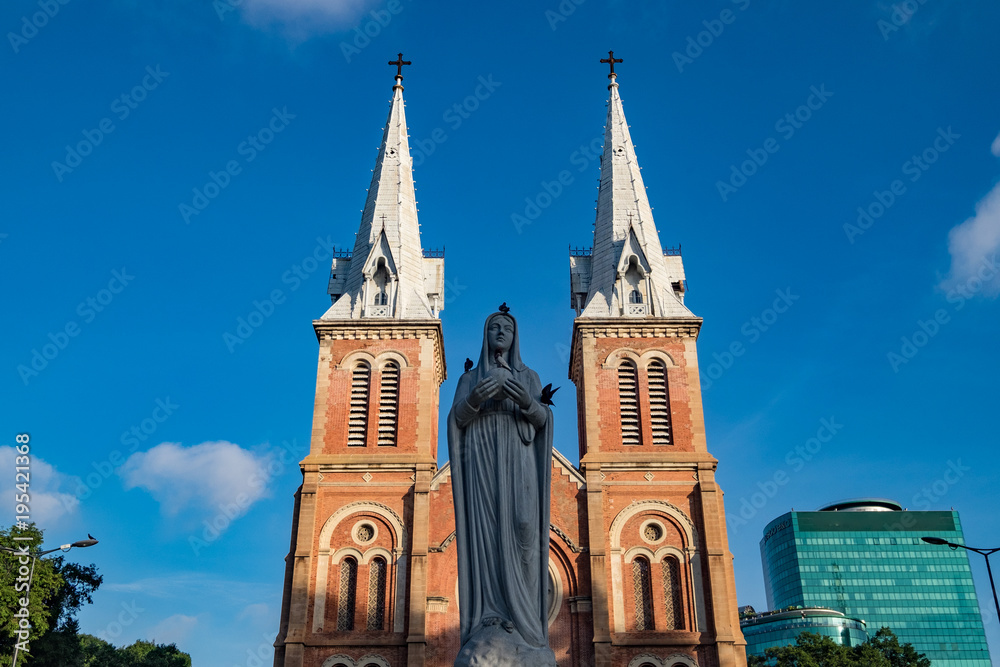 Notre-Dame Cathedral Basilica of Saigon, officially Cathedral Basilica of Our Lady of The Immaculate Conception is a cathedral located in the downtown of Ho Chi Minh City, Vietnam Notre-Dame Cathedral Basilica of Saigon, officially Cathedral Basilica of Our Lady of The Immaculate Conception is a cathedral located in the downtown of Ho Chi Minh City, Vietnam
