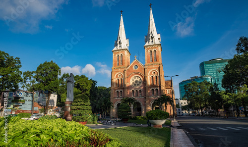 Notre-Dame Cathedral Basilica of Saigon, officially Cathedral Basilica of Our Lady of The Immaculate Conception is a cathedral located in the downtown of Ho Chi Minh City, Vietnam photo