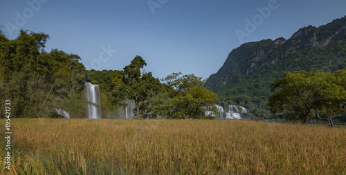 Ban Gioc Waterfall - Detian waterfall Ban Gioc Waterfall - Detian waterfall Ban Gioc Waterfall is the most magnificent waterfall in Vietnam, located in Dam Thuy Commune, Trung Khanh District, Cao Bang photo