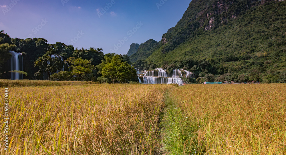 Ban Gioc Waterfall - Detian waterfall Ban Gioc Waterfall - Detian waterfall Ban Gioc Waterfall is the most magnificent waterfall in Vietnam, located in Dam Thuy Commune, Trung Khanh District, Cao Bang