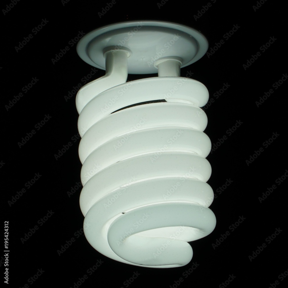 Compact Flourescent Light on a Black Field Compact Flourescent Light on a Black Field
