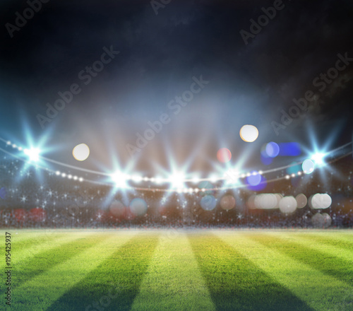 lights at night and football stadium 3D © Kalawin