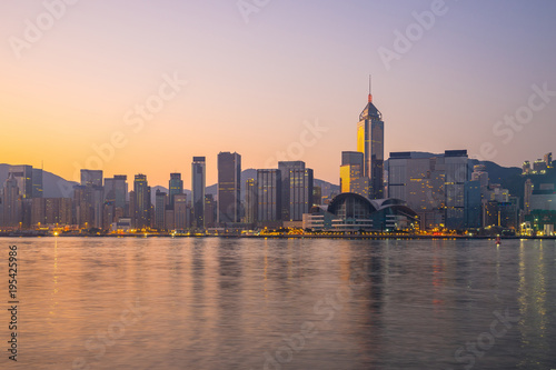 Hong Kong city skyline at twilight © orpheus26