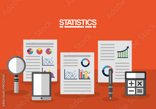 business graphs charts and statistics data for presentation vector illustration