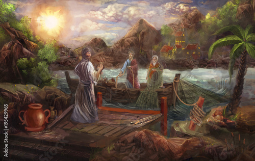 Canvas Print Christ calling Peter and Andrew