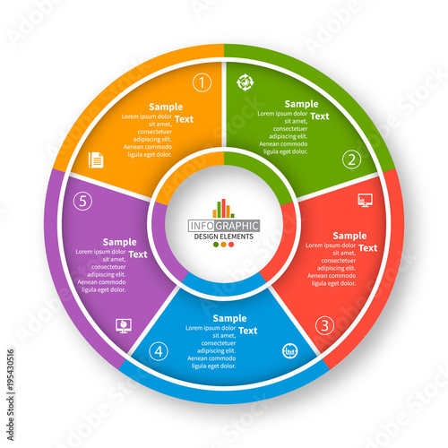 Abstract 3D Paper Infographics