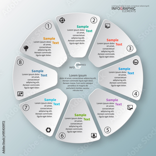 Abstract 3D Paper Infographics