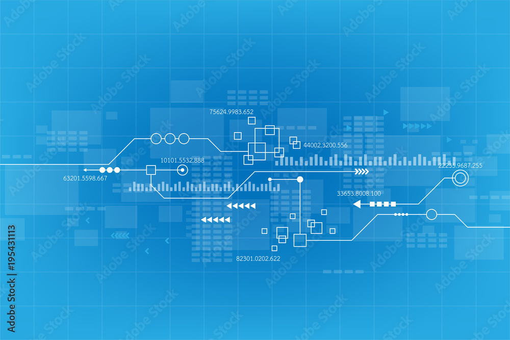 Vector abstract background in the concept of technology.
