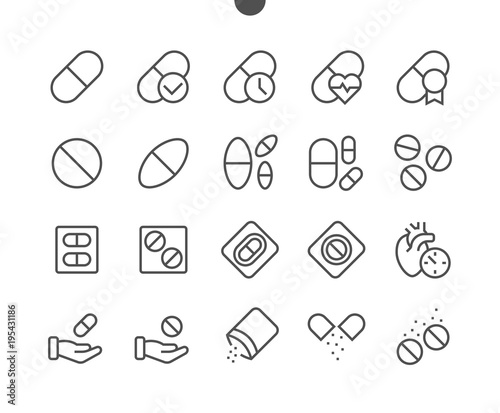 Medicine UI Pixel Perfect Well-crafted Vector Thin Line Icons 48x48 Ready for 24x24 Grid for Web Graphics and Apps with Editable Stroke. Simple Minimal Pictogram