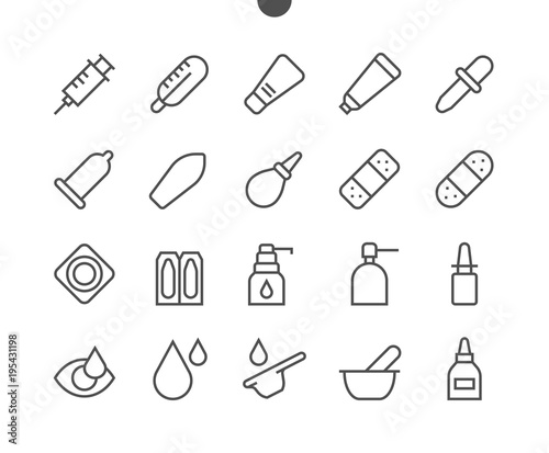 Medicine UI Pixel Perfect Well-crafted Vector Thin Line Icons 48x48 Ready for 24x24 Grid for Web Graphics and Apps with Editable Stroke. Simple Minimal Pictogram