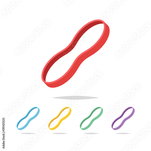 Colorful rubber band vector isolated