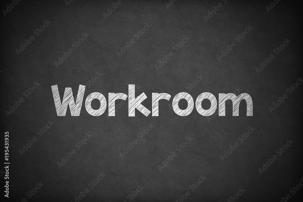 Obraz premium Workroom on Textured Blackboard.