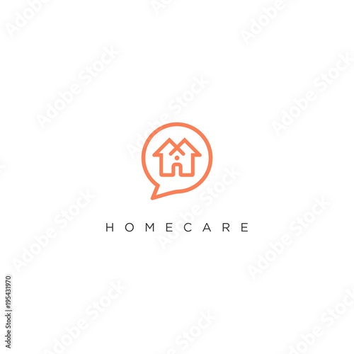 house talk logo icon template