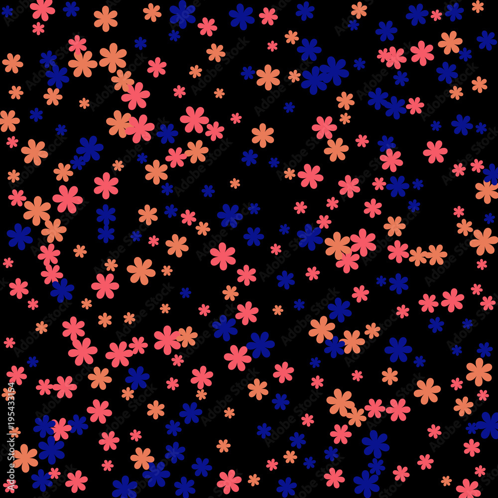 Pretty Floral Pattern with Simple Small Flowers for Greeting Card or Poster. Naive Daisy Flowers in Primitive Style. Vector Background for Spring or Summer Design. Pretty Floral Pattern with Simple Small Flowers for Greeting Card or Poster. Naive Daisy Flowers in Primitive Style. Vector Background for Spring or Summer Design.