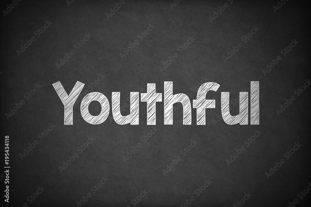 Obraz premium Youthful on Textured Blackboard.