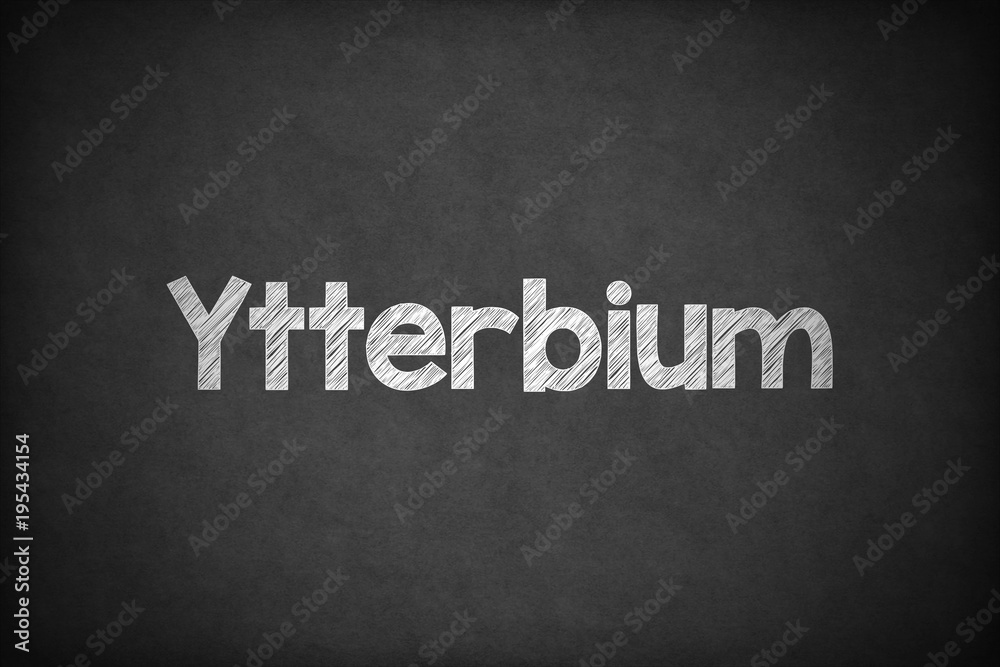 Obraz premium Ytterbium on Textured Blackboard.