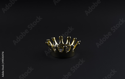 golden crown on a black isolated background