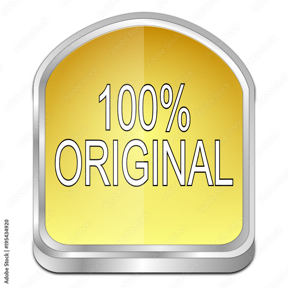 100% Original button - 3D illustration 100% Original button - 3D illustration