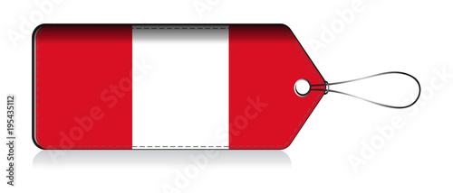 Peruvian flag label, Made in Peru