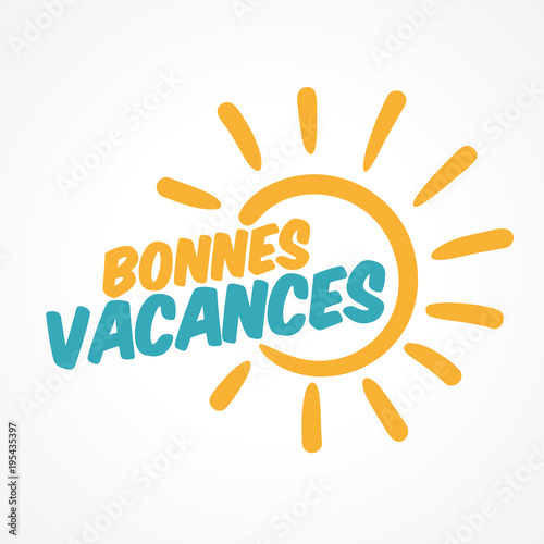 bonnes vacances, vecteur