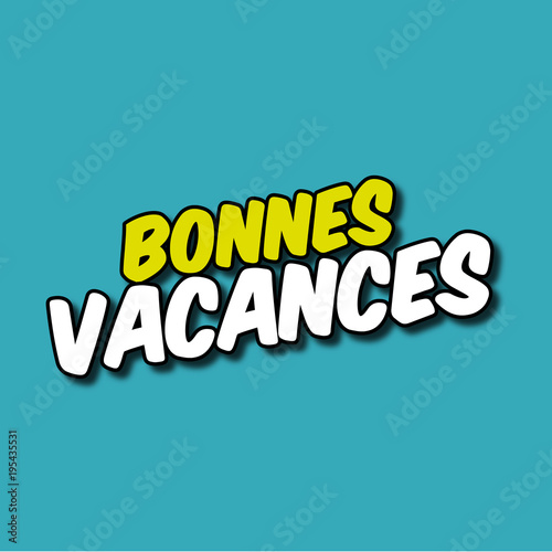 bonnes vacances, vecteur