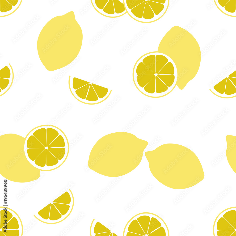 Vector illustration of seamless pattern of lemon. Vector illustration of seamless pattern of lemon.
