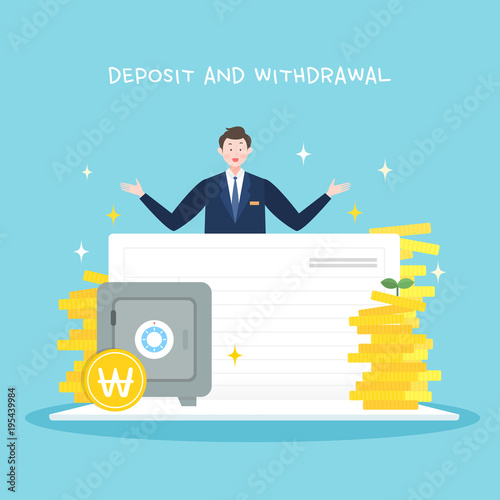 Deposit and withdrawal illustration
