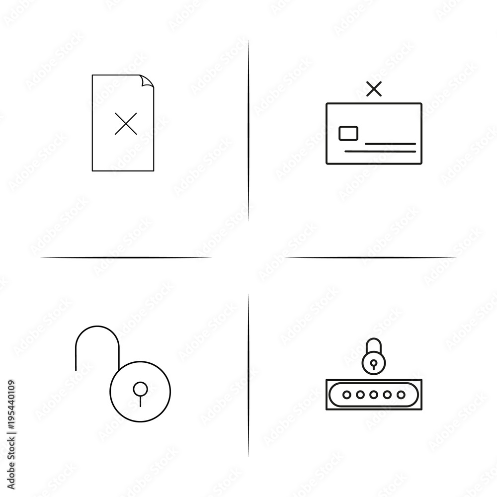 Cyber Security simple linear icon set.Simple outline icons Cyber Security simple linear icon set.Simple outline icons