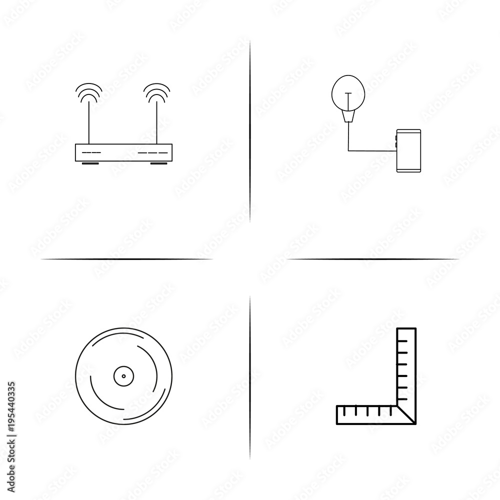 Devices simple linear icon set.Simple outline icons Devices simple linear icon set.Simple outline icons