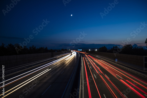 night highway traffic 