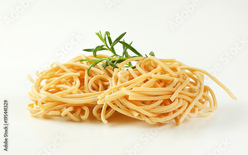 bundles of spaghetti pasta