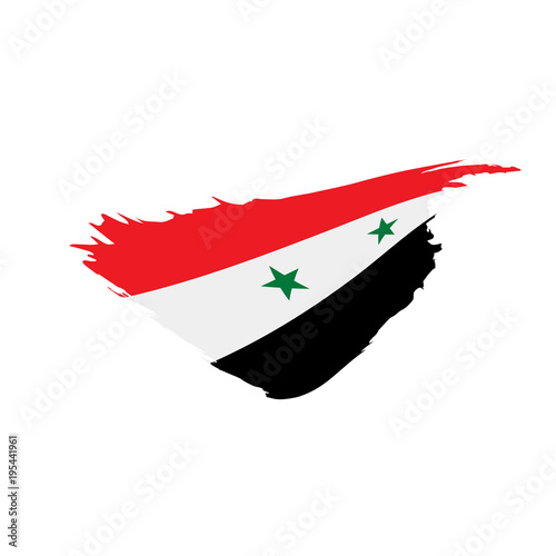 Syria flag, vector illustration