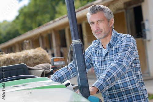 Obraz na plátně farmer posing outdoors
