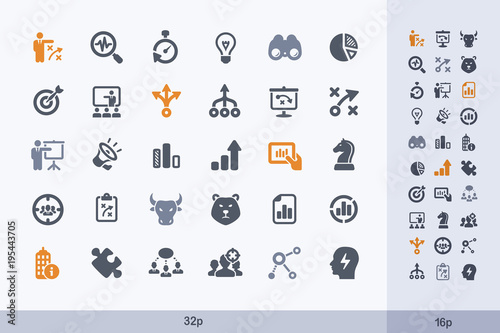 Marketing Strategy - Carbon Icons. A set of 30 professional, pixel-perfect icon designed on a 32x32 pixel grid.