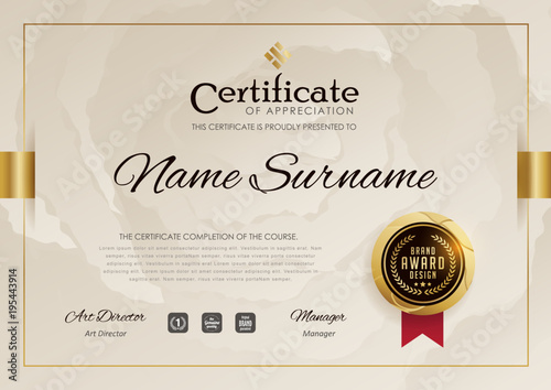 certificate template with vintage pattern,diploma,Vector illustration.