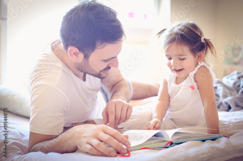 Single father spending time with his daughter.