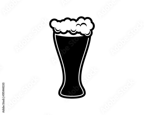 Drink Glass Beer on the Bar Sign Symbol Logo Vector