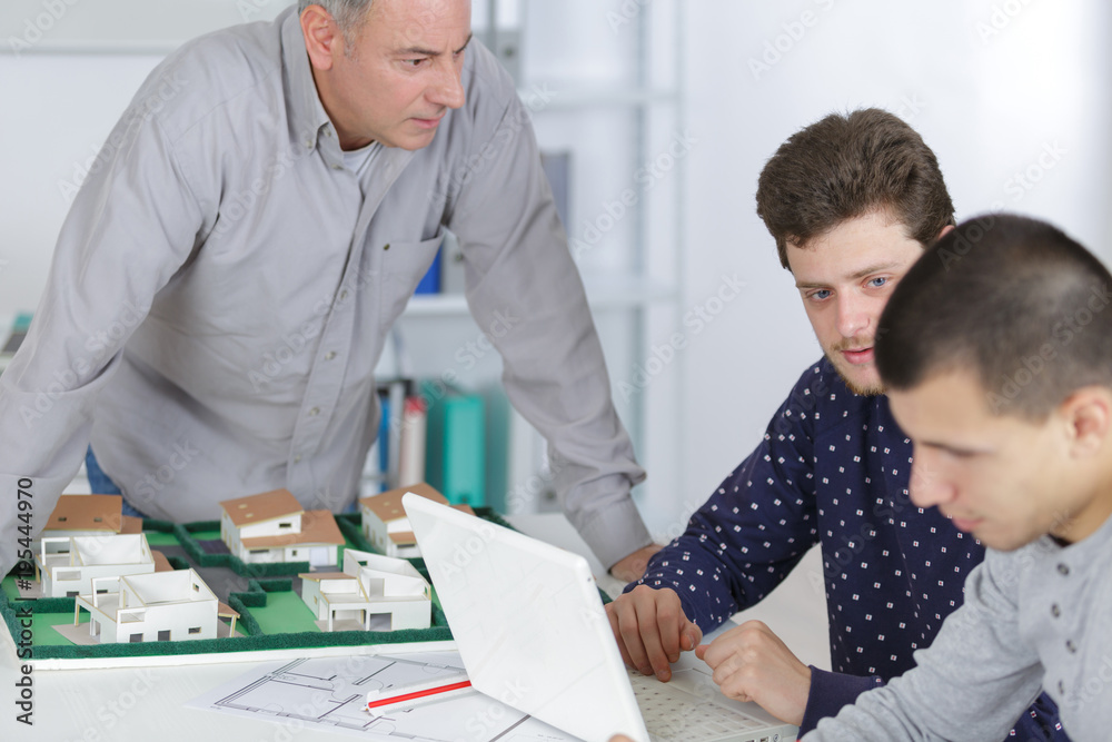 Obraz premium architect designer brainstorming planning interior concept