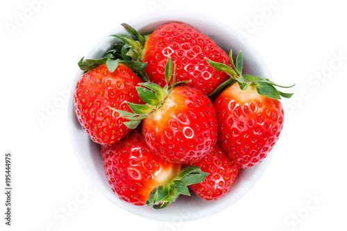 Erdbeeren Beeren von oben isoliert freigestellt Freisteller