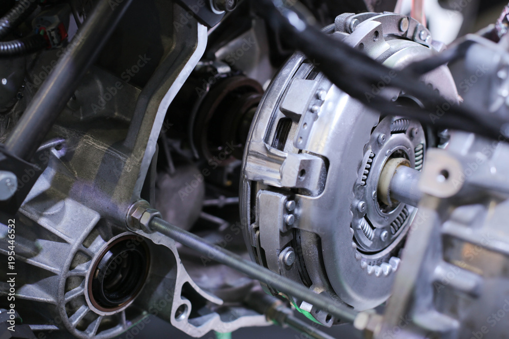 Fototapeta premium The electric car engine