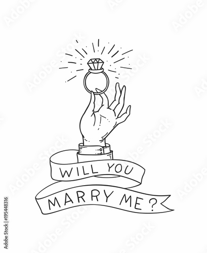Man's hand with a wedding r...
