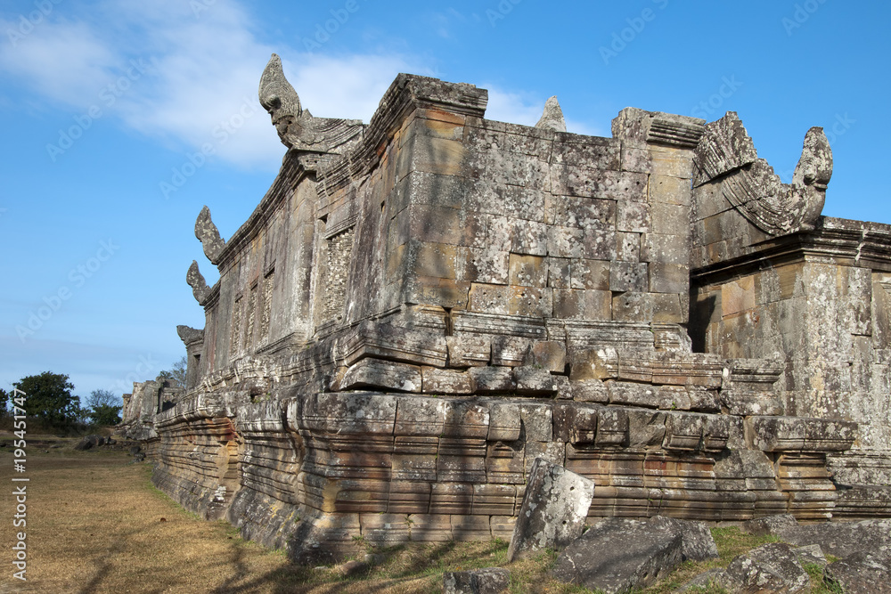 Dangrek Mountains Cambodia, view of buildings within the 11th century Preah Vihear Temple complex