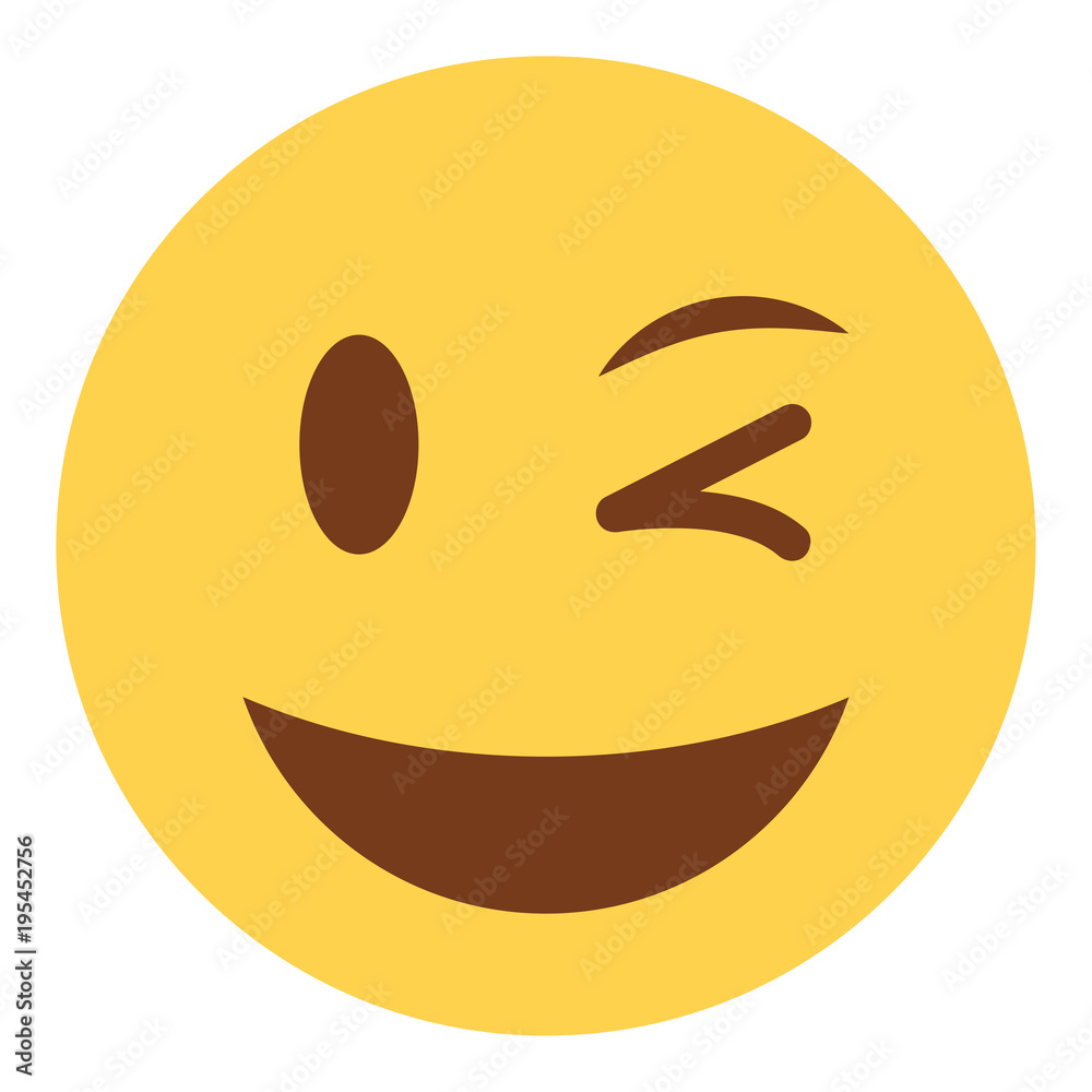 Fototapeta premium Emoji zwinkernd