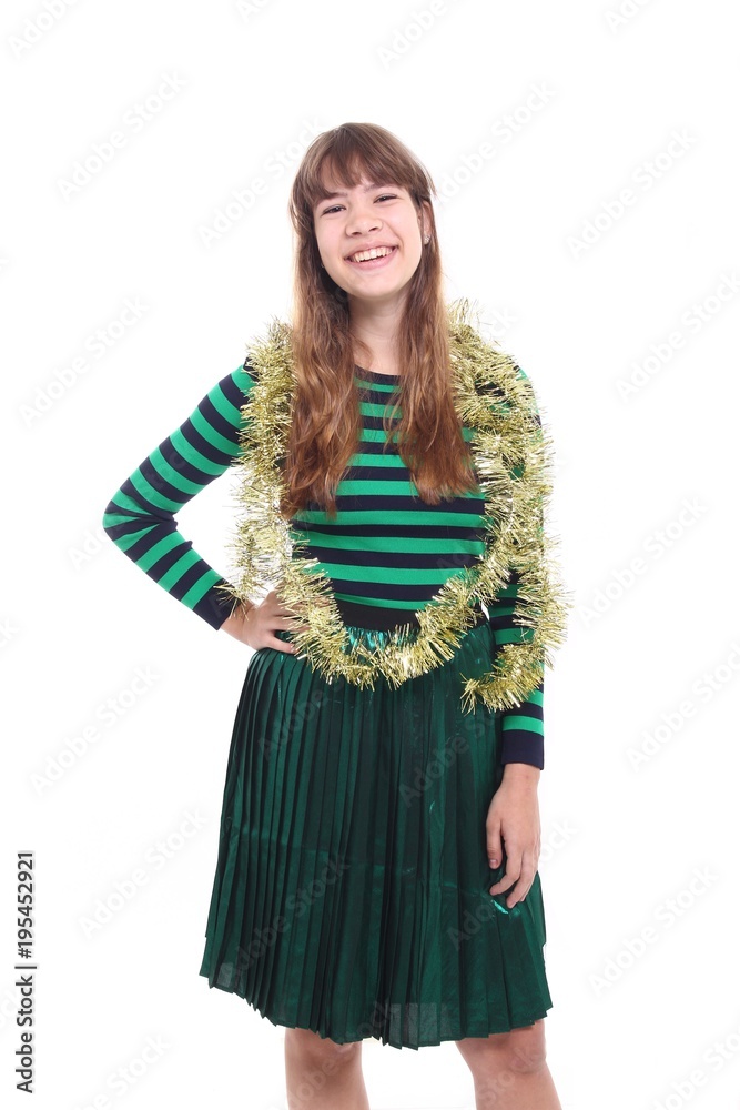 Young christmas woman