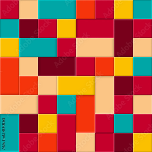 Colorful bright abstract seamless pattern, bathroom or floor tiles for background